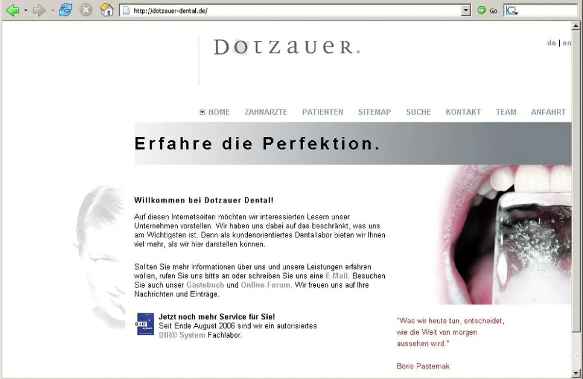 Neuer Internetaufritt von Dotzauer Dental bietet noch besseren Service und mehr Informationen für Zahnärzte und Patienten.