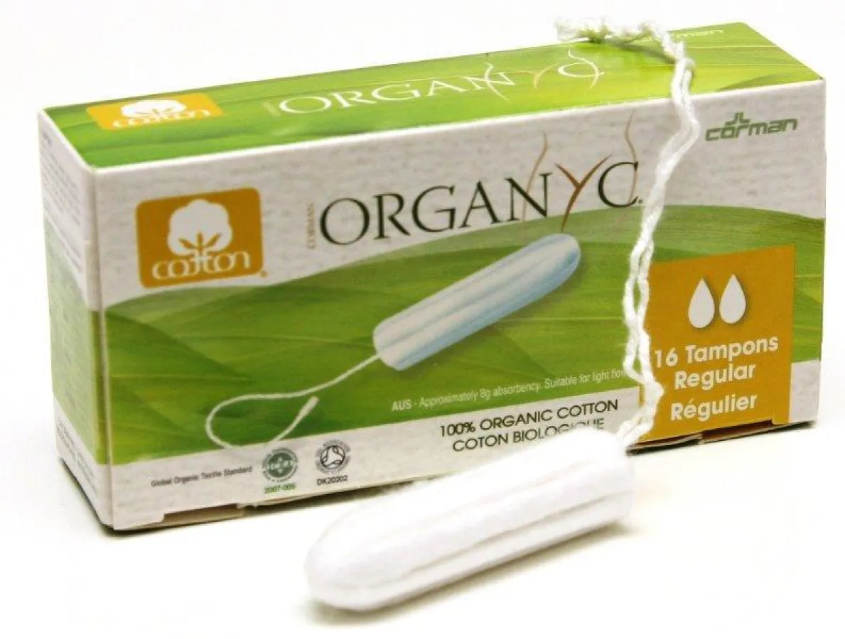 Biotampons von Organyc sind zu 100% aus biologischer Baumwolle.
