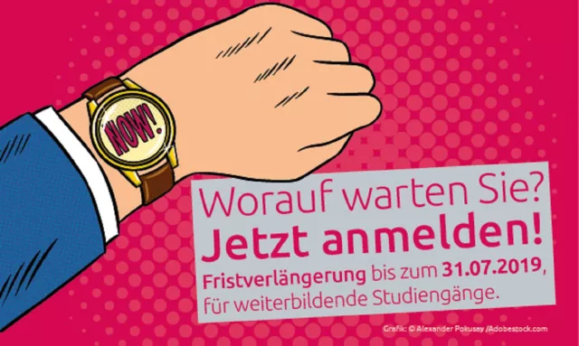 Chance nutzen: Jetzt noch zum berufsbegleitenden Fernstudium anmelden Bild: Chance nutzen: Jetzt noch zum berufsbegleitenden Fernstudium anmelden