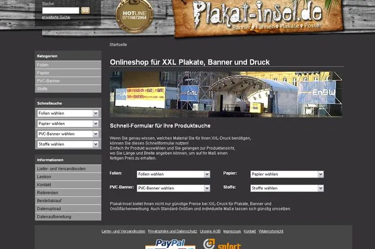 Bild: Eine Insel für Plakate