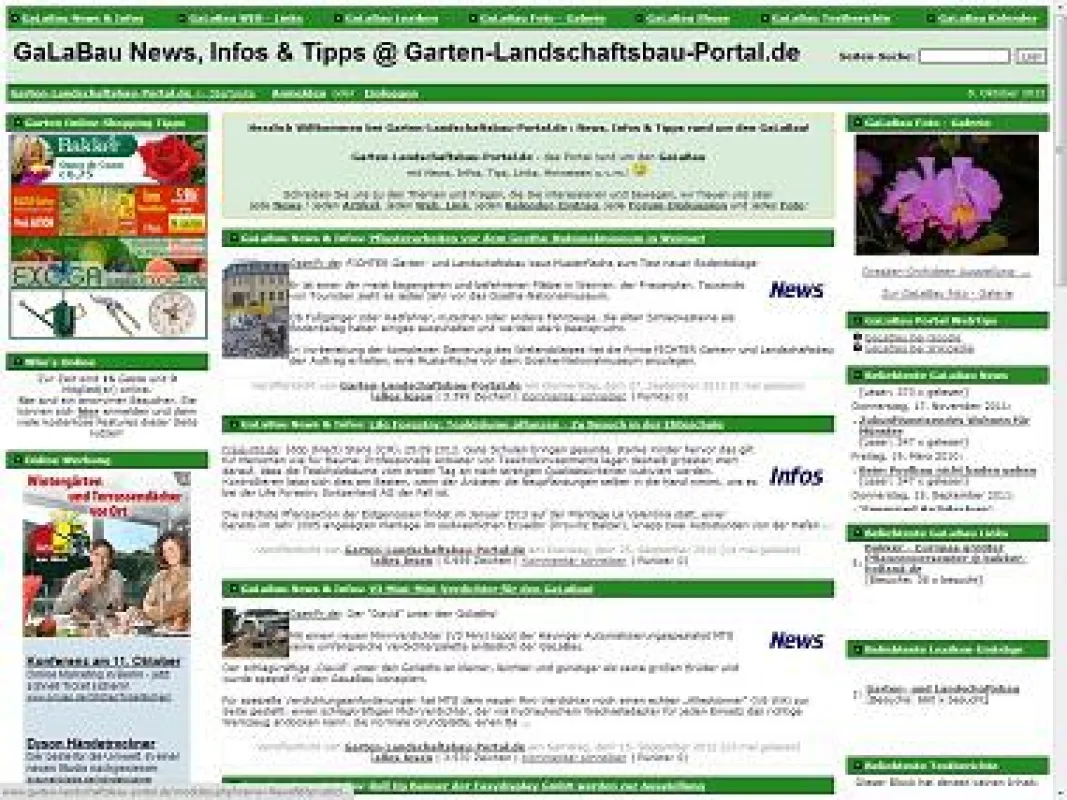 Screenshot Garten-Landschaftsbau-Portal.de