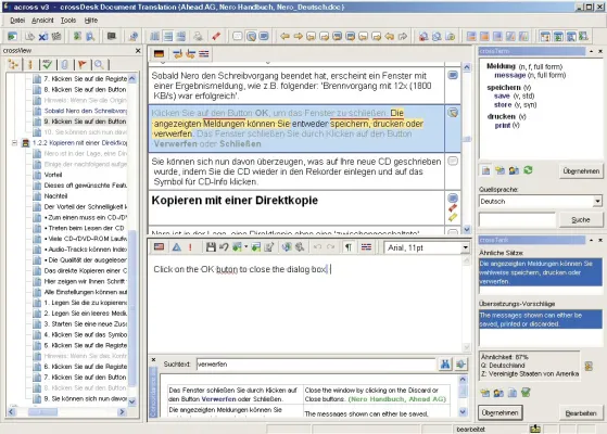 Bild: Übersetzertool „across v3“ – jetzt für BDÜ-Mitglieder gratis