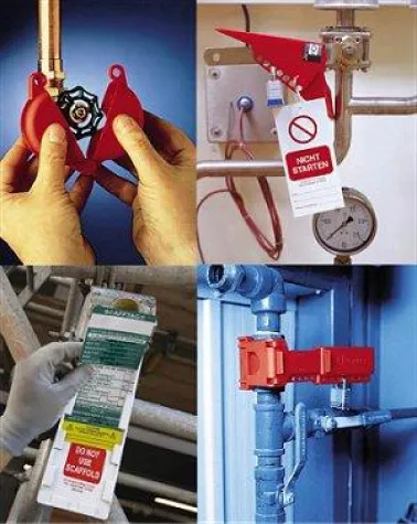 Bild: Lockout & Tagout-Systeme zur Blockierung, Verriegelung, Kennzeichnung und Sicherheitskontrolle