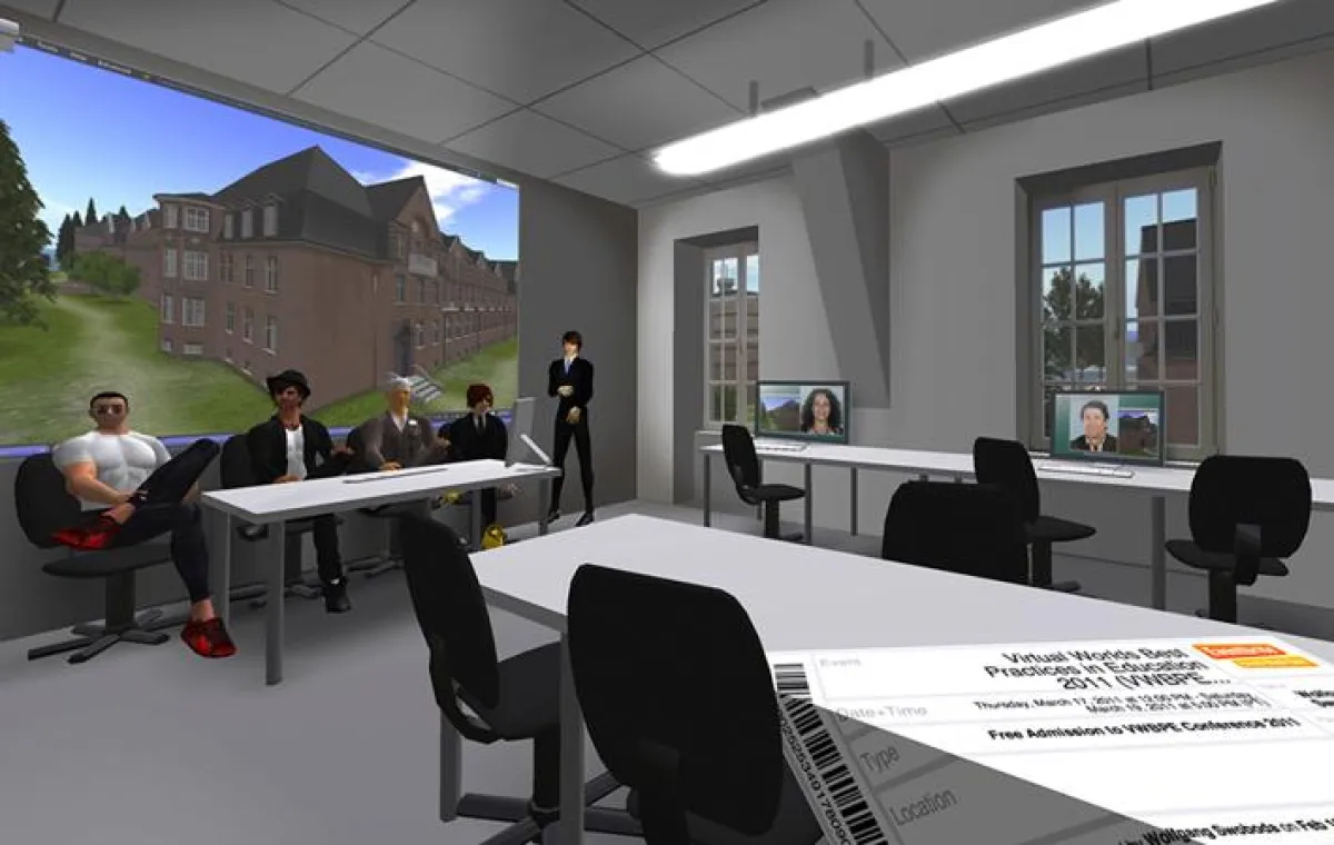 Wissenstransfer in 3D: Dialog der Avatare zwischen physischer und virtueller Welt (Foto: Küttler)