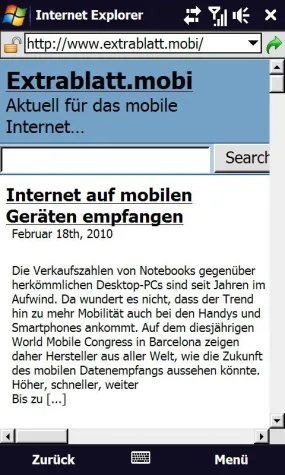 Bild: Jederzeit gut informiert mit Extrablatt.mobi