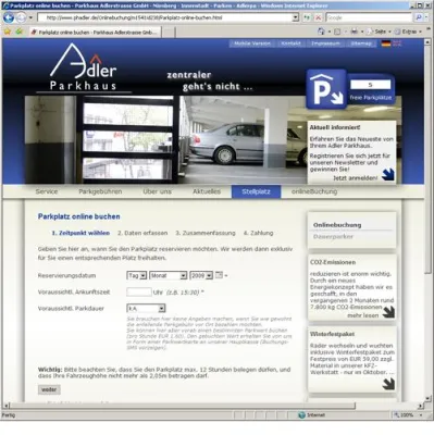 Bild: Parkhaus Adlerstraße - einfach online den Stellplatz reservieren.