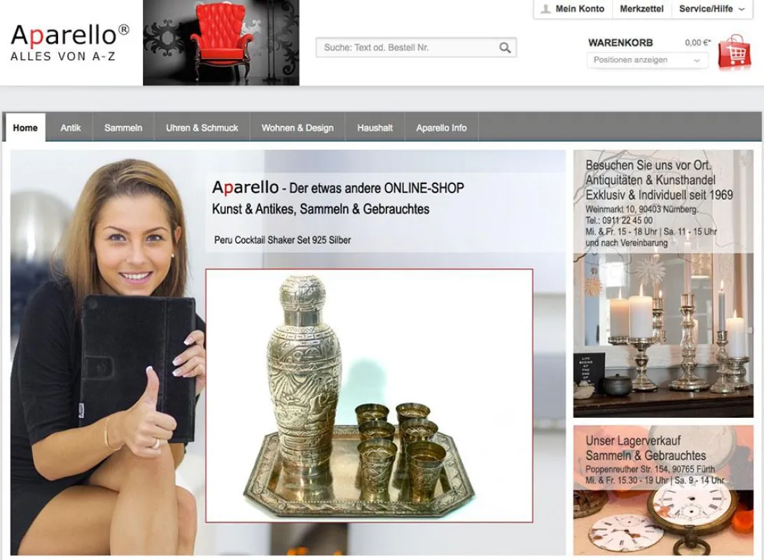 Aparello, Onlineshop für Kunst & Antikes, Sammeln & Gebrauchtes