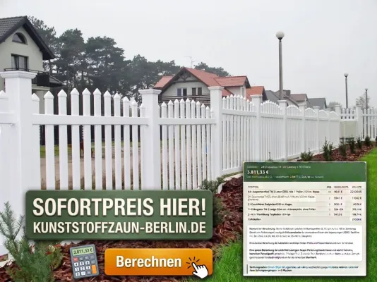 Bild: Kunststoffzaun Berlin: Sieben Online-Konfiguratoren mit Sofortpreis und persönlichem Angebot auf Knopfdruck
