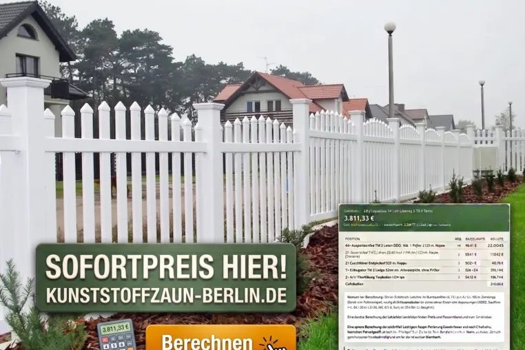 Bild: Kunststoffzaun Berlin: Sieben Online-Konfiguratoren mit Sofortpreis und persönlichem Angebot auf Knopfdruck