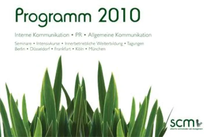 Bild: Weiterbildungsprogramm der scm für 2010 erschienen