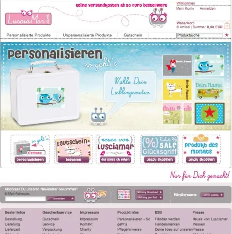 Bild: Personalisierer-Label LusciaMar launcht eigenen Shop mit Schul-, Hochzeits- und Geburtsgeschenken