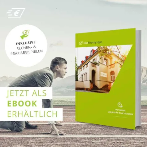 Bild: Kostenfreies eBook zum Thema 'Factoring – Liquidität in 48 Stunden'