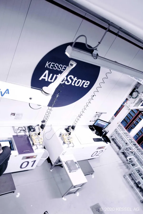 Mit rund 150 Autostore®-Behältern hat KESSEL die Pickperformance um 20 Prozent gesteigert.