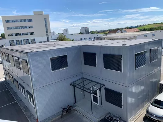 Bild: Heinkel Modulbau, Blaubeuren, erweitert Bürogebäude für Wolf Mainburg