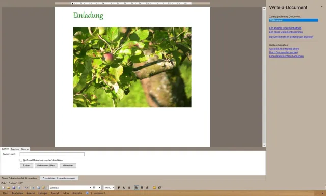 Bild: Schreibprogramm „Write-a-Document“: Neue Version 5.6 erschienen