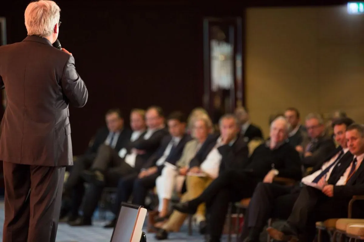 Rolf Schmiel spricht auf dem Event Querdenken 2014