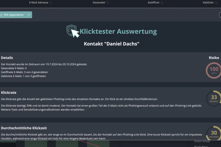 Bild: Phishing Angriffe auf Unternehmen steigen weiter. Klicktester verzeichnet Wachstum bei Phishing Simulationen.