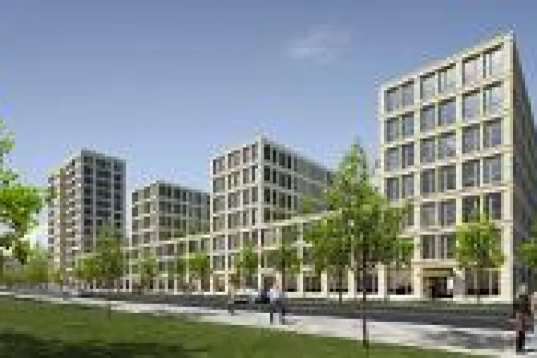 Bild: Eine Prise Grün, ein Schuss Manhattan: Münchner Wohn- und Büroensemble Central & Park nimmt Gestalt an