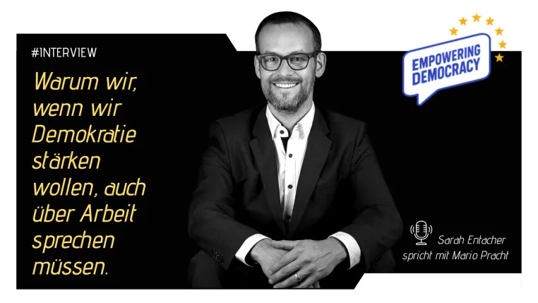 Warum wir, wenn wir Demokratie stärken wollen, auch über Arbeit sprechen müssen. Bild: Warum wir, wenn wir Demokratie stärken wollen, auch über Arbeit sprechen müssen.