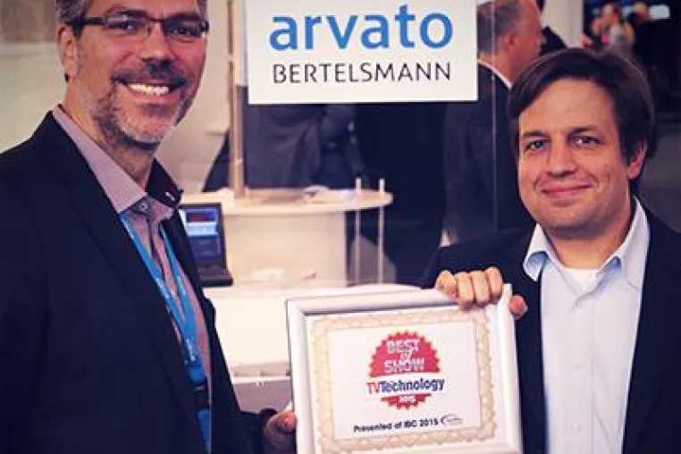 Bild: Zur IBC 2015 beschert 'EditMate' arvato Systems den dritten ‚Best-of-Show Award‘ des Jahres