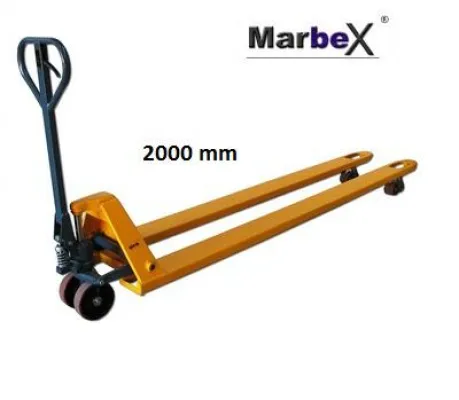 Bild: Hubwagen mit langer Gabel 2000mm, für 2 Europaletten