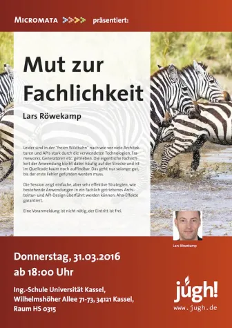 Bild: Terminhinweis der JUGH: Mut zur Fachlichkeit