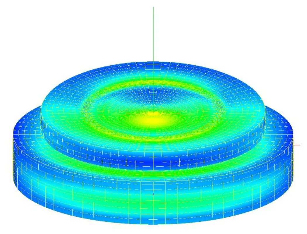 Deformation eines Axial-/Radial-Rollenlagers unter Momentenbelastung