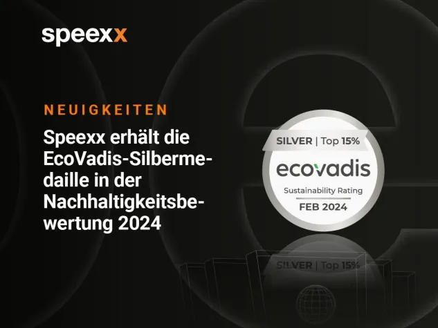 Bild: Speexx erhält EcoVadis-Silbermedaille in der Nachhaltigkeitsbewertung 2024 