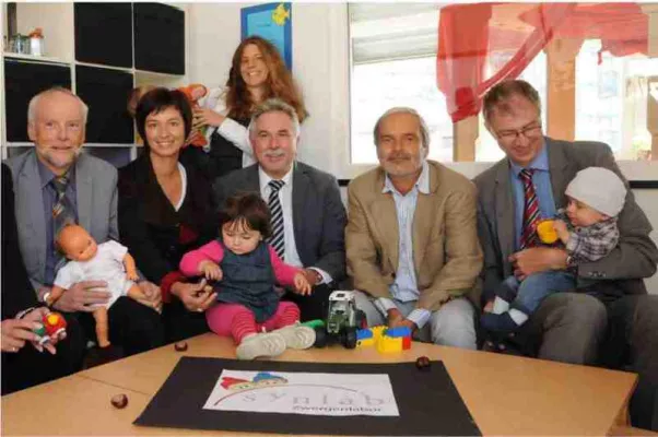 Bild: Müller: firmeneigene Kinderbetreuung "Zwergenlabor" hat Vorbildcharakter