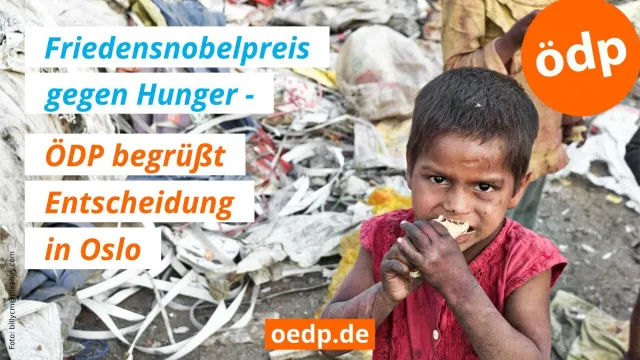 Bild: Friedensnobelpreis für UN Welternährungsprogramm ausgezeichnet