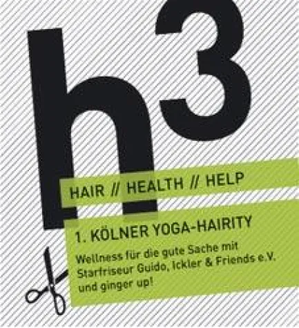 h³ HAIR // HEALTH // HELP - 1. KÖLNER YOGA-HAIRITY Bild: h³ HAIR // HEALTH // HELP - 1. KÖLNER YOGA-HAIRITY
