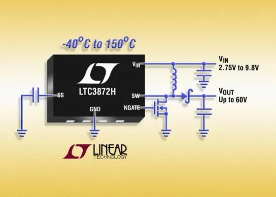 Linear Technology | LTC3872H: 60V-DC/DC-Aufwärtsreglercontroller Bild: Linear Technology | LTC3872H: 60V-DC/DC-Aufwärtsreglercontroller