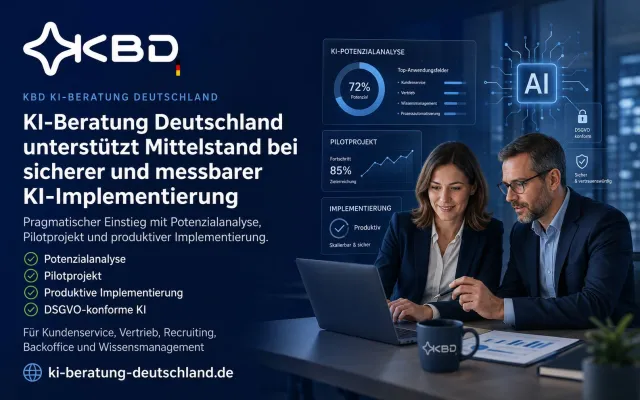 Bild: KBD KI-Beratung Deutschland unterstützt den Mittelstand 2026 bei sicherer KI-Implementierung