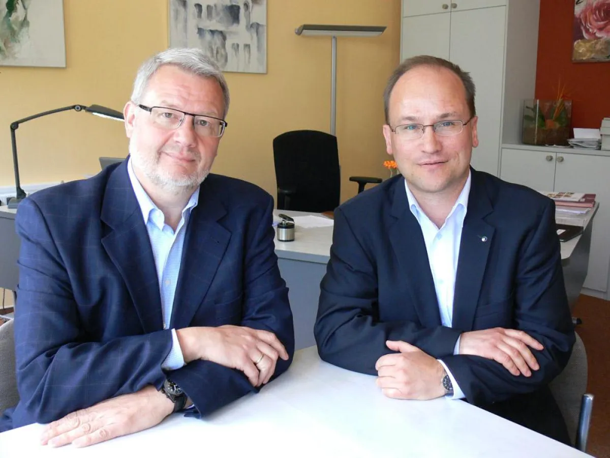 Michael vom Dorp (li.) und Jörg Seifert im Gespräch