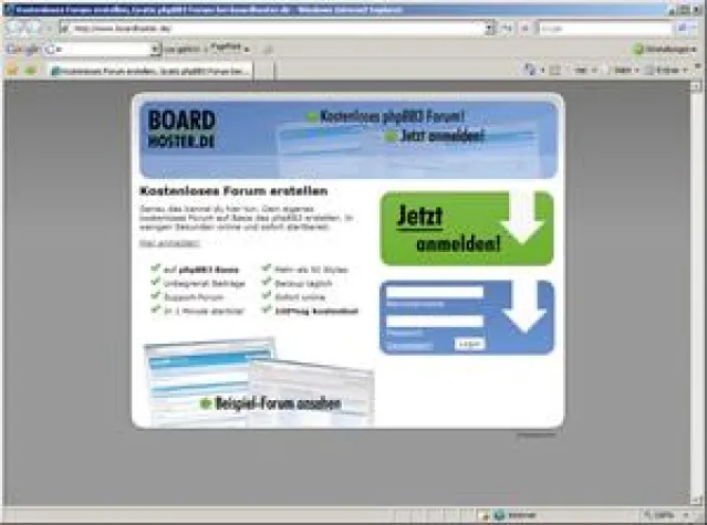 Bild: Mit boardhoster.de zum eigenen phpBB3-Forum