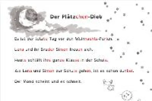 Bild: weihnachtliche Geschichte für Erstleser und leseschwache Grundschüler