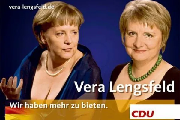 Bild: Exklusiv - Vera Lengsfelds neues Wahlplakat zuerst bei wahlzeit.tv