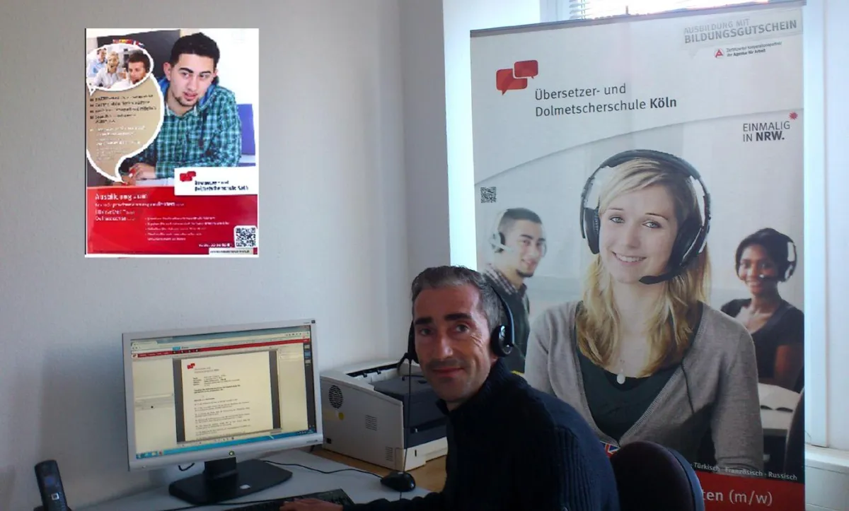 Dozent im Unterricht an der Übersetzer- und Dolmetscherschule Köln