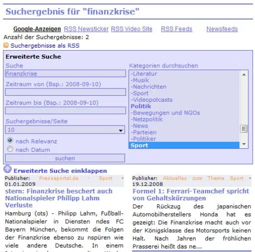 RSS World stellt neue Suche vor Bild: RSS World stellt neue Suche vor
