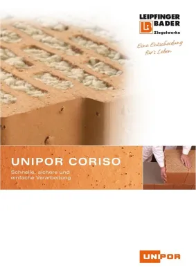 Unipor Coriso - einfach, sicher, schnell verarbeiten Bild: Unipor Coriso - einfach, sicher, schnell verarbeiten