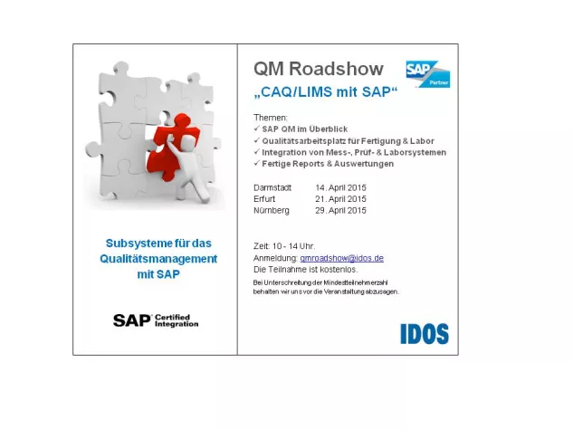 Bild: IDOS Roadshow - Qualitätsmanagement mit SAP