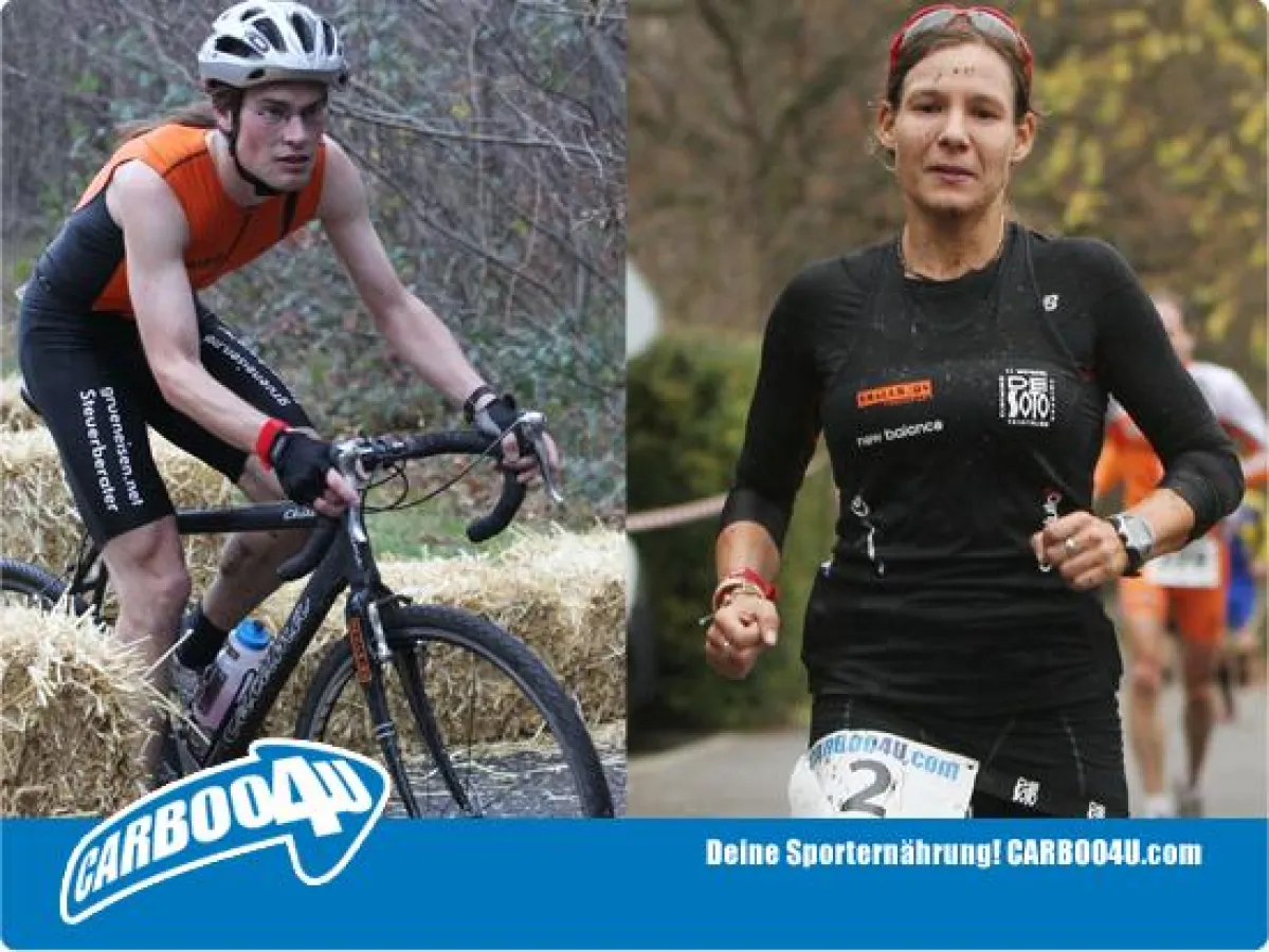 Foto: Thomas Zöller. Jenny Schulz und Rudi von Grot siegen beim diesjährigen Carboo4U Cross-Event in Rüsselsheim