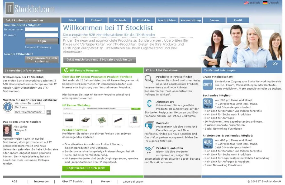 IT Stocklist Homepage