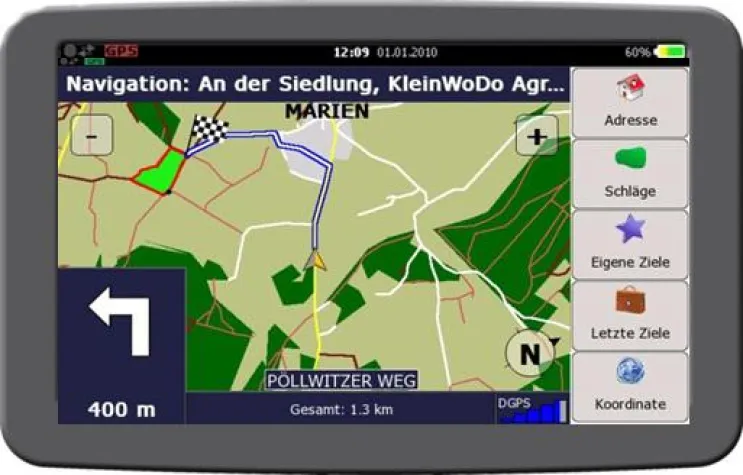 Bild: Modul GEORG - Gps-gestützte Ernte-ORGanisation