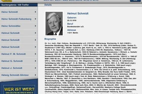Biografisches Standardwerk WER IST WER? – DAS DEUTSCHE WHO’s WHO: Jetzt als App für das iPad Bild: Biografisches Standardwerk WER IST WER? – DAS DEUTSCHE WHO’s WHO: Jetzt als App für das iPad