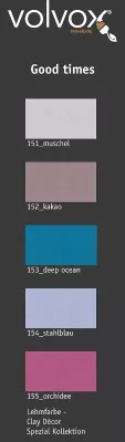 Neue Volvox Lehmfarben-Kollektion „Good Times“ verleiht Räumen angenehmes Ambiente Bild: Neue Volvox Lehmfarben-Kollektion „Good Times“ verleiht Räumen angenehmes Ambiente