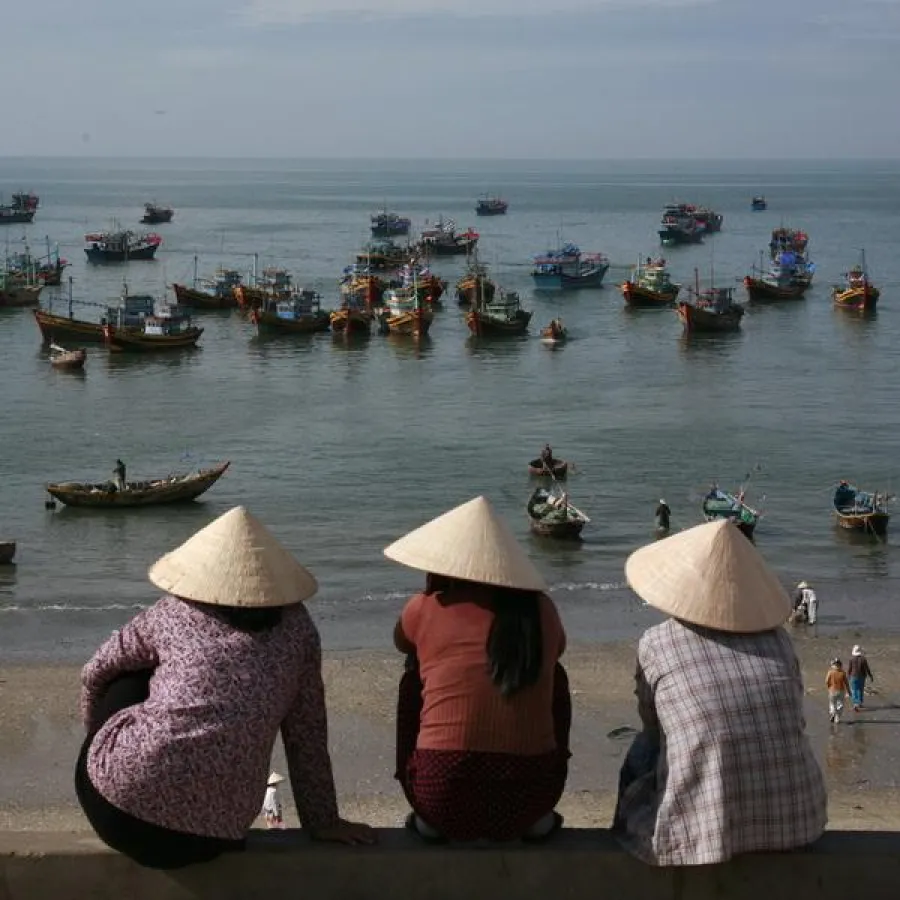 Vietnamesen schauen Richtung Europa