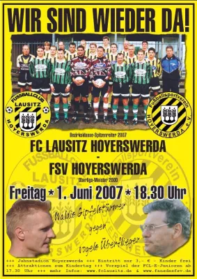 Bild: Spiel des Jahres in Hoyerswerda: Meisterduell mit Fußballprofis: FSV Hoyerswerda trifft FC Lausitz
