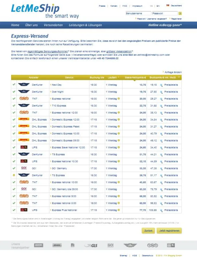 2.222.222 Sendungen wurden bereits über LetMeShip gebucht