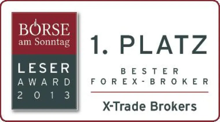 Bild: X-Trade Brokers wird zum besten Forex Broker 2013 gewählt.